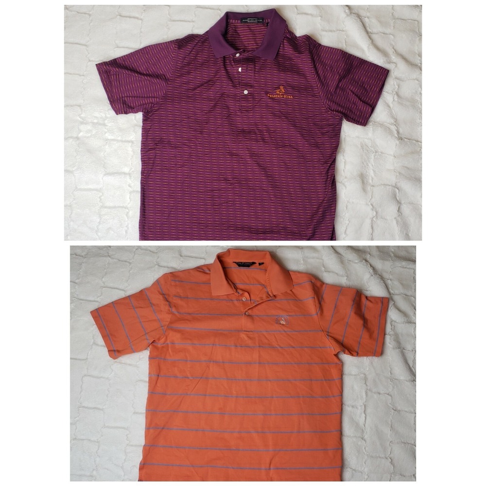 X2 Carnoustie & RL Polo Golf Shirt Polo Shirts Pelican Hill Golf Course Men L EC